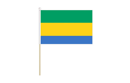 Gabon mini stick flag | Gabon mini desk flag