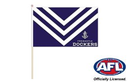 Fremantle Dockers wall flag 300 x 500 | Dockers hand waving flag
