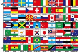 70 Nations flagpole flag | 70 Nations school project flag