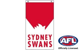 Sydney Swans wall flag 900 x 1500 | Sydney Swans cape flag