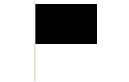 Black flag 300 x 450mm | Black racing stick flag