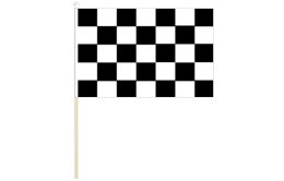 Black and white check stick flag 300 x 450 | Check stick flag