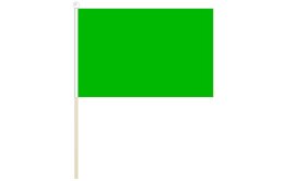 Green flag 300 x 450mm | Green hand waving stick flag
