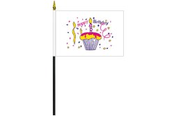 Happy Birthday Cupcake flag 100 x 150 | Happy Birthday Cupcake