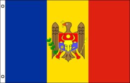 Moldova flag 900 x 1500 | Large Moldova flagpole flag