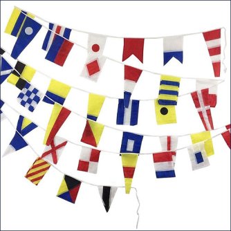 A-Z boat flags, yacht flags, nautical flag bunting 25mt