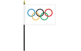Olympic Games flag 100 x 150 | Olympic Games table flag 4''x6''