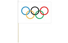 Olympic Games flag 300 x 450 | Olympic Games stick flag 12x18