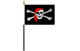 Pirate flag 100 x 150 | Red Bandana pirate flag 4'' x 6''