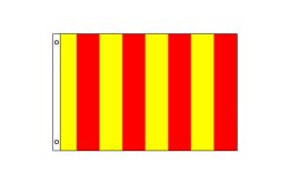 Red and yellow stripe flag 600 x 900 | Track hazard race flag
