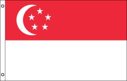 Singapore flag 900 x 1500 | Large Singapore flagpole flag