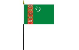 Turkmenistan flag 100 x 150 | Turkmenistan desk flag