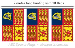 Royal Standard of the United Kingdom bunting 9mt long