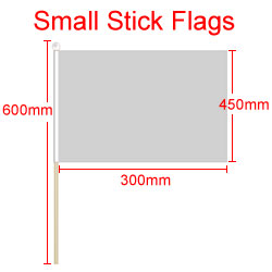 300m X 450mm Small Stick Flags