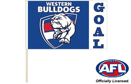 Image of Western Bulldogs goal flag Western Bulldogs footy flag