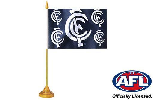 Image of Carlton Blues desk flag 160 x 230 Carlton Blues table flag