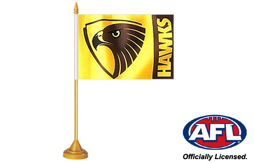 Image of Hawthorn Hawks desk flag 160 x 230 Hawthorn Hawks table flag