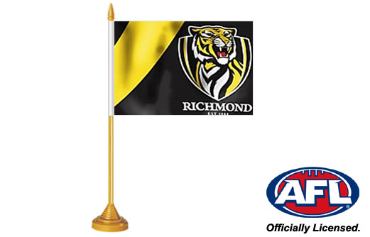 Image of Richmond Tigers desk flag 160 x 230 Richmond Tigers table flag