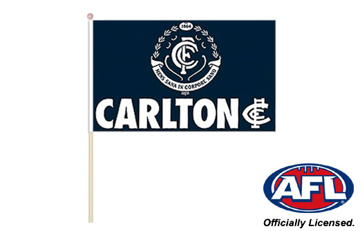 Image of Carlton Blues goal flag 600 x 900 Carlton Blues footy flag