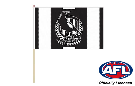 Image of Collingwood Magpies flag 300 x 500 Magpies hand flag