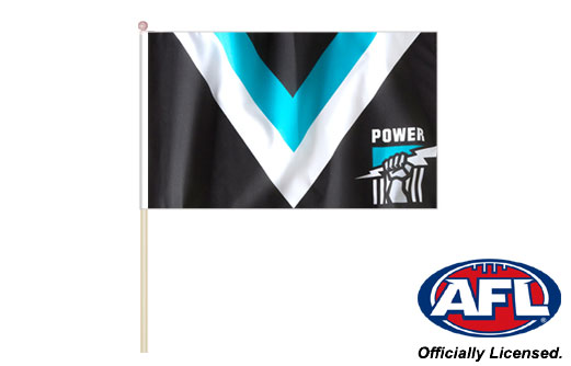 Image of Port Adelaide fan flag 300 x 500 Port Adelaide Magpies flag