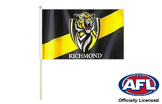 Image of Richmond Tigers fan flag 300 x 500 Tigers hand flag
