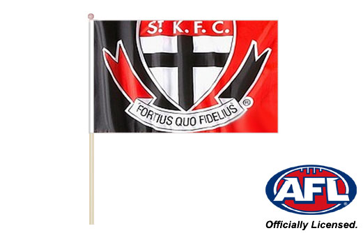 Image of St Kilda Saints fan flag 300 x 500 Saints hand flag