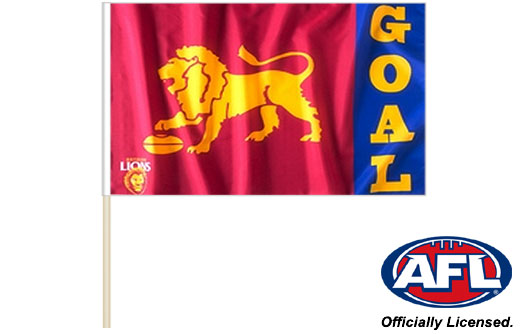 Brisbane Lions goal flag 600 x 900 | Brisbane Lions footy flag
