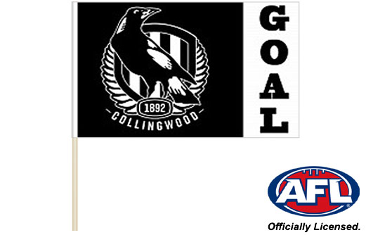Image of Collingwood Magpies goal flag 600 x 900 Collingwood footy flag