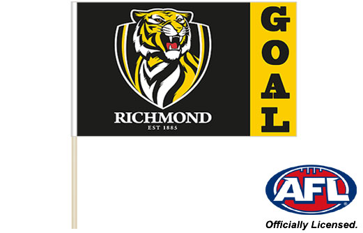 Image of Richmond Tigers goal flag Richmond Tigers footy flag