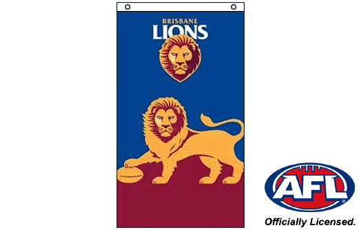 Brisbane Lions wall flag 900 x 1500 | Brisbane Lions cape flag