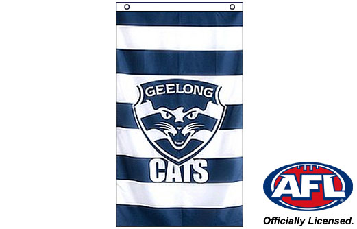 Image of Geelong Cats fan flag Geelong Cats supporters flag
