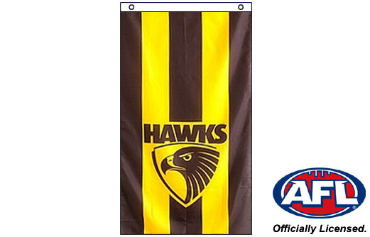 Hawthorn Hawks wall flag 900 x 1500 | Hawthorn Hawks cape flag