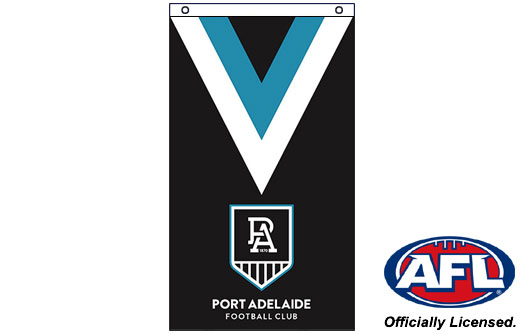 Port Adelaide wall flag 900 x 1500 | Port Adelaide cape flag