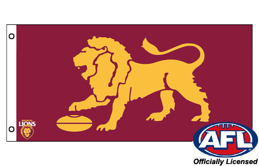 Brisbane Lions flag 900 x 1800 | Brisbane Lions flagpole flag
