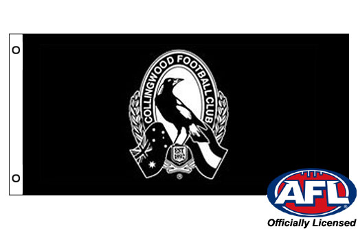 Collingwood Magpies flag 900 x 1800 | Collingwood flagpole flag