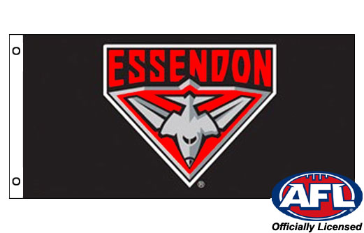 No stick Essendon Bombers Official AFL Team Logo Medium Supporter Flag 