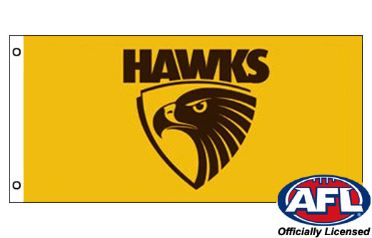 Hawthorn Hawks AFL Pole Flag 1800mm by 900mm BNIP Cape 