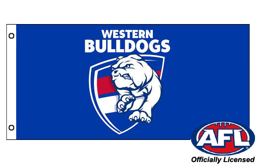 Image of Flag of Western Bulldogs flag 900 x 1800 Bulldogs funeral flag