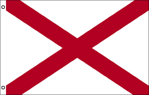 Alabama flag 900 x 1500 | Large State flag of Alabama