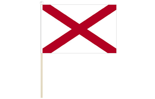 Image of Alabama hand waving flag Alabama stick flag