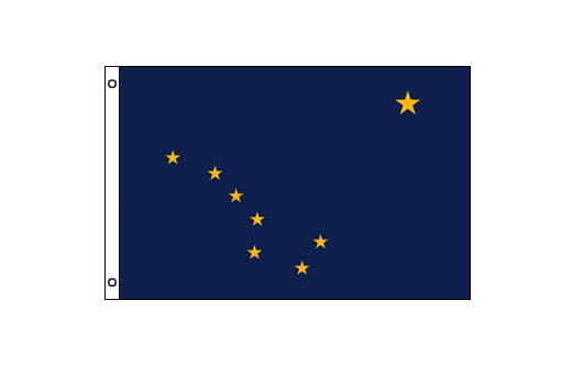 Image of Alaska flag 600 x 900 Medium State flag of Alaska