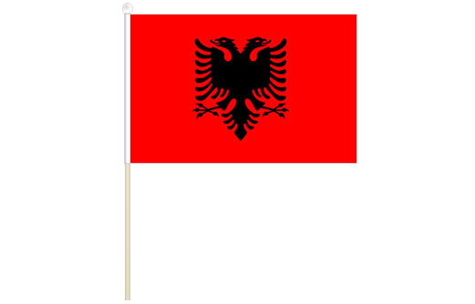 Albania hand waving flag | Albania stick flag