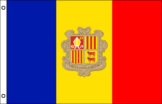 Andorra flagpole flag | Andorra funeral flag