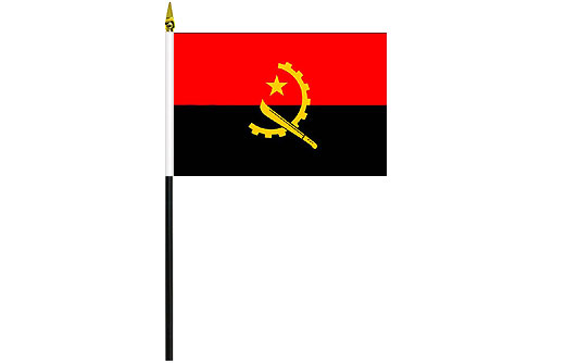 Image of Angola flag 100 x 150 Angola desk flag