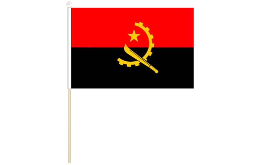 Angola hand waving flag | Angola stick flag