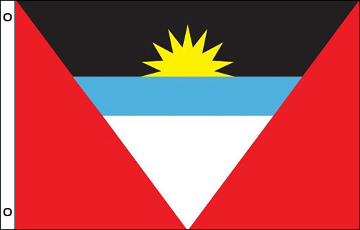 Antigua flag 900 x 1500 | Large Barbuda flagpole flag