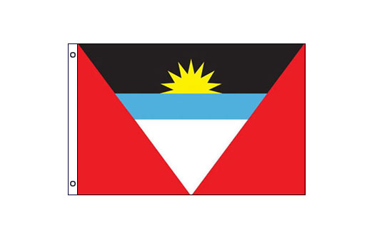 Image of Antigua flag 600 x 900 Antigua and Barbuda flagpole flag