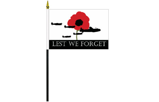 Image of ANZAC Lest We Forget Air Force flag 100mm x 150mm