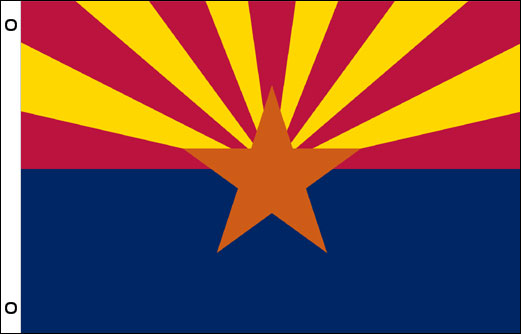 Image of Flag of Arizona flag 900 x 1500 Large Arizona funeral flag